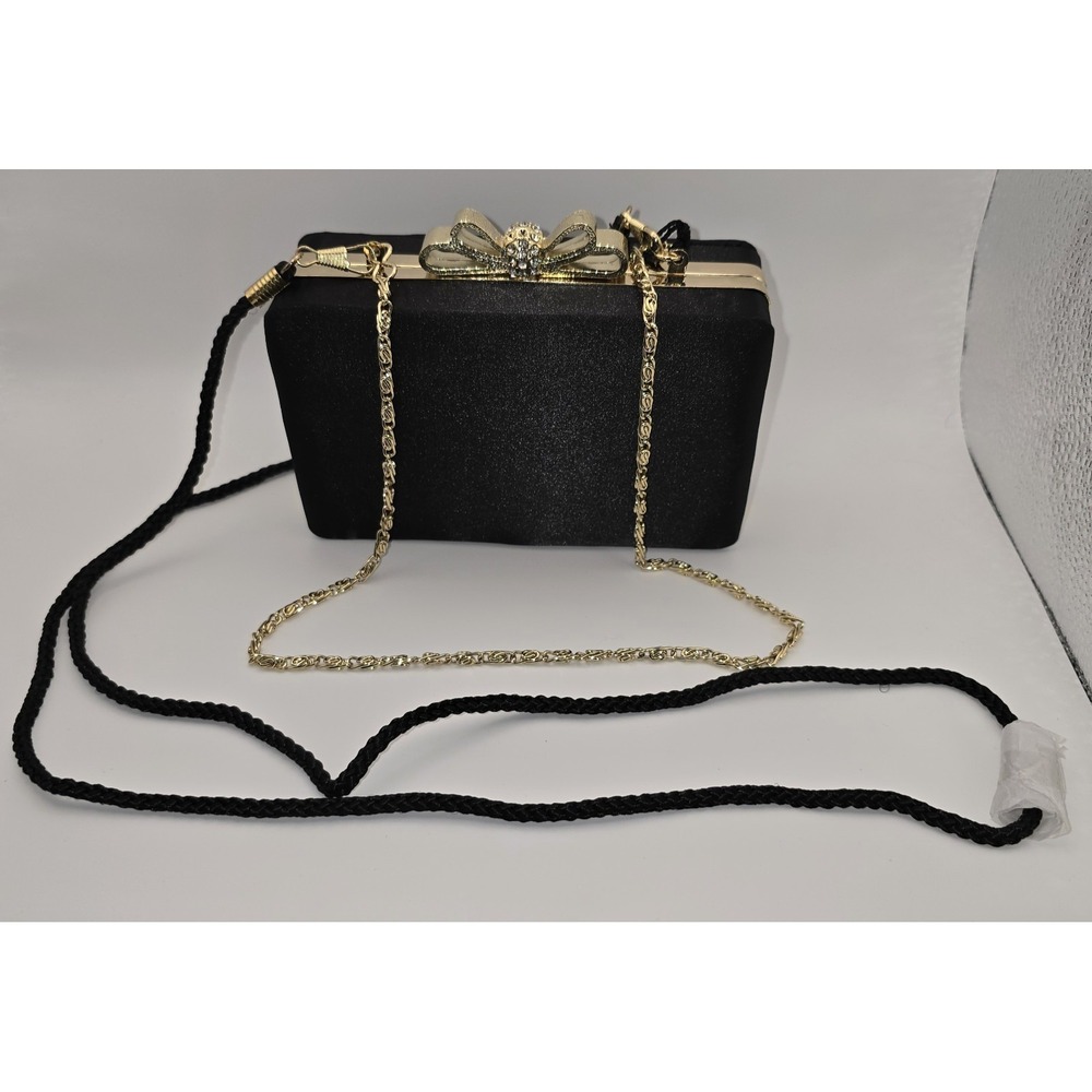 Kate Landry Black‎ Small Purse With Gold Tone Trim NWT -616